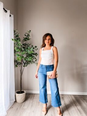 Square-Neck Ribbed Bodysuit in White